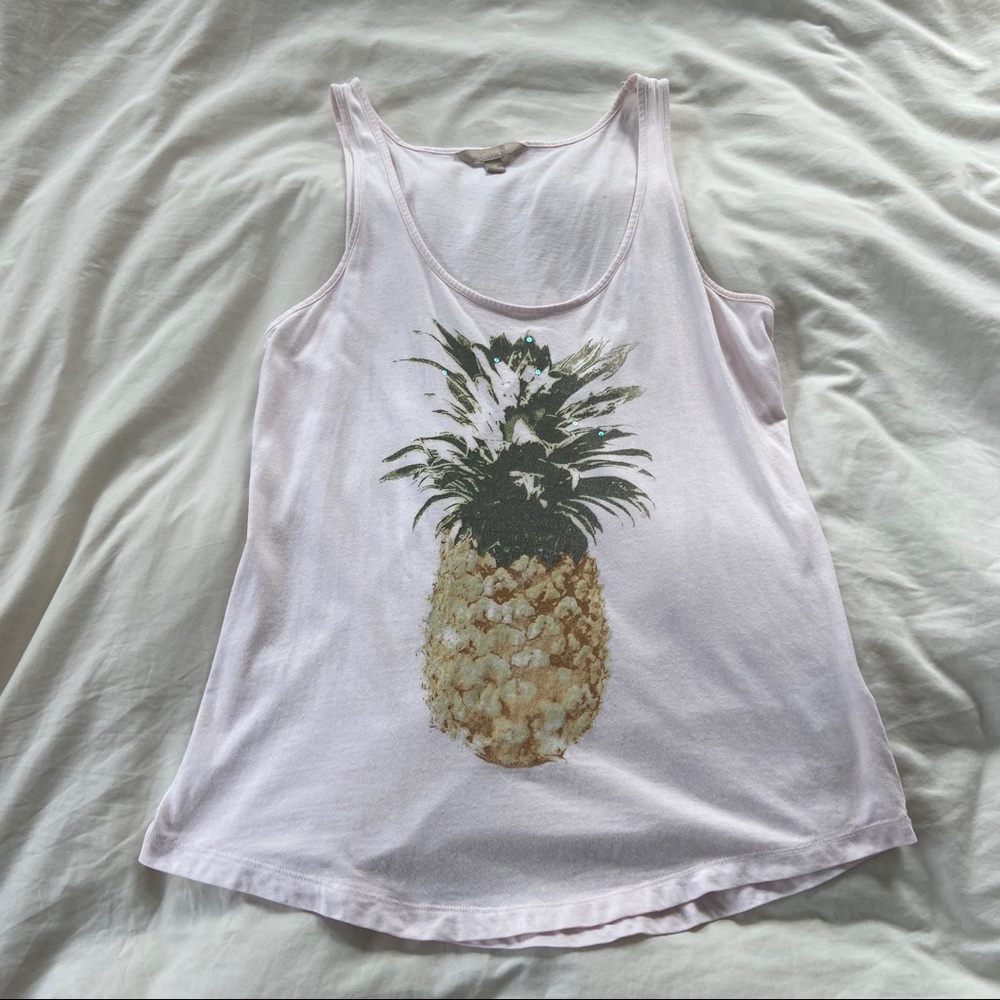 Banana Republic Pineapple Sequin Tank Top - Picture 2 of 5